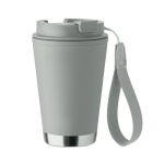Bicchiere da viaggio a doppia parete in RPET 300ml color grigio ottava vista