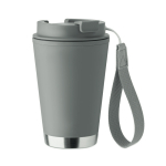 Bicchiere da viaggio a doppia parete in RPET 300ml color grigio scuro ottava vista