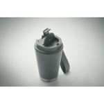 Bicchiere da viaggio a doppia parete in RPET 300ml color grigio scuro