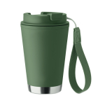 Bicchiere da viaggio a doppia parete in RPET 300ml color verde scuro ottava vista