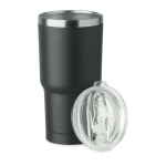 Bicchiere in acciaio inox con coperchio scorrevole 500ml color nero