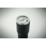 Bicchiere in acciaio inox con coperchio scorrevole 500ml color nero ottava vista