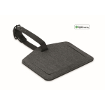Etichetta per bagaglio in PU e RPET per dispositivi Apple® color nero