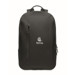 Zaino nero porta laptop in RPET resistente all’acqua 16'' color nero terza vista principale