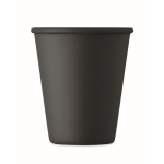 Bicchiere riutilizzabile a parete singola in mais 200ml color nero terza vista