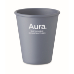 Bicchiere riutilizzabile a parete singola in mais 200ml color nero opaco vista principale