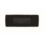 Fascia da allenamento per la testa con patch personalizzabile color nero seconda vista