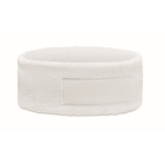 Fascia da allenamento per la testa con patch personalizzabile color bianco