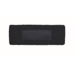 Fascia da allenamento per la testa con patch personalizzabile color blu mare seconda vista