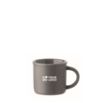 Tazzina da caffè in ceramica personalizzabile 40ml color grigio scuro vista area di stampa