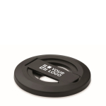 Supporto circolare magnetico per iPhone® con apribottiglie incluso color nero vista area di stampa