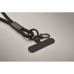Lanyard per cellulare con cavo di ricarica e trasferimento dati color nero quinta vista fotografica