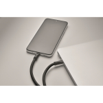 Lanyard per cellulare con cavo di ricarica e trasferimento dati color nero sesta vista fotografica