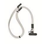 Lanyard per cellulare con cavo di ricarica e trasferimento dati color bianco