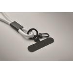 Lanyard per cellulare con cavo di ricarica e trasferimento dati color bianco quinta vista fotografica