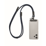 Lanyard per cellulare con cavo di ricarica e trasferimento dati color blu mare seconda vista