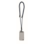 Lanyard per cellulare con cavo di ricarica e trasferimento dati color blu mare