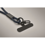 Lanyard per cellulare con cavo di ricarica e trasferimento dati color blu mare quinta vista fotografica