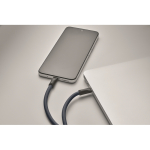 Lanyard per cellulare con cavo di ricarica e trasferimento dati color blu mare sesta vista fotografica