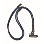 Lanyard per cellulare con cavo di ricarica e trasferimento dati color blu mare vista area di stampa