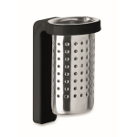 Infusore per tè in acciaio inox con gancio in plastica color nero sesta vista