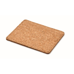 Portatessere in sughero con 3 slot e scomparto principale color beige seconda vista