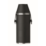 Borraccia in acciaio inox con 2 bicchieri da shot 230ml e 20ml color nero quarta vista