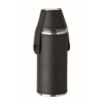Borraccia in acciaio inox con 2 bicchieri da shot 230ml e 20ml color nero ottava vista