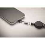 Supporto retrattile per telefono o badge identificativo color nero quarta vista fotografica