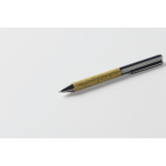 Penna girevole in materiali riciclati con inchiostro blu color verde quinta vista fotografica