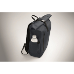 Zaino roll-top porta laptop con tracolla per trolley 15'' color blu ottava vista fotografica