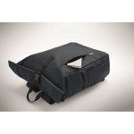 Zaino roll-top porta laptop con tracolla per trolley 15'' color blu vista fotografia