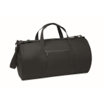 Borsa da viaggio in poliestere e PU con scomparti laterali color nero