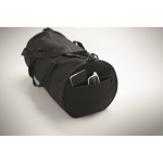 Borsa da viaggio in poliestere e PU con scomparti laterali color nero terza vista fotografica