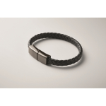 Bracciale in PU con cavo di ricarica e trasferimento dati 60W color nero seconda vista fotografica