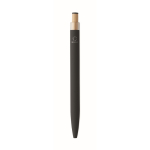 Penna in alluminio riciclato con pulsante in bambù e inchiostro blu color nero sesta vista