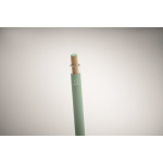 Penna in alluminio riciclato con pulsante in bambù e inchiostro blu color verde menta terza vista fotografica