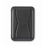 Portacellulare magnetico in pelle con funzione di supporto color nero settima vista