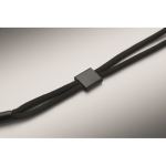 Bracciale regolabile in RPET per cellulare lunghezza 25 cm color nero terza vista fotografica
