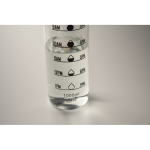 Borraccia in plastica con segni temporali e tappo ribaltabile 1L color trasparente sesta vista fotografica