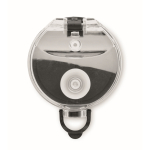 Borraccia in plastica con segni temporali e tappo ribaltabile 1L color trasparente