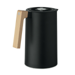 Caraffa in acciaio inox riciclato con manico in legno da 1 litro color nero