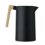 Caraffa in acciaio inox riciclato con manico in legno da 1 litro color nero