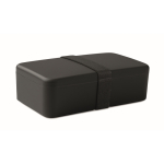 Lunch box in plastica con elastico di chiusura 750ml color nero