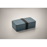 Lunch box in plastica con elastico di chiusura 750ml color nero opaco terza vista fotografica