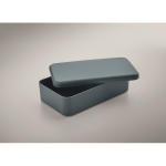 Lunch box in plastica con elastico di chiusura 750ml color nero opaco vista fotografia