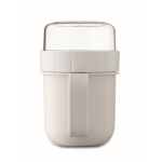 Tazza da asporto per colazione con 2 scomparti separati 450ml color bianco sesta vista