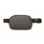 Marsupio in PU con scomparto principale e tasca posteriore color grigio scuro