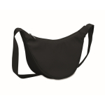 Borsa a tracolla crossbody in RPET con tasca principale color nero