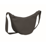 Borsa a tracolla crossbody in RPET con tasca principale color grigio scuro
